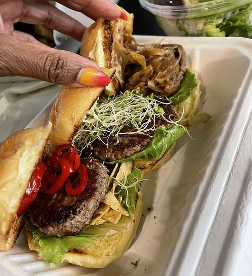Burger flight   at SoBe Vegan in Miami Beach