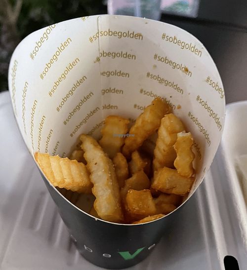 Yummy fries   at SoBe Vegan in Miami Beach