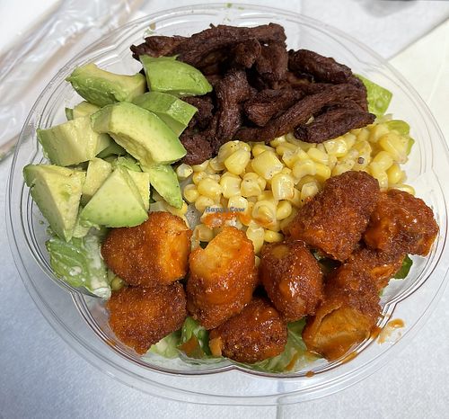 Full size spicy cobb salad   at SoBe Vegan in Miami Beach