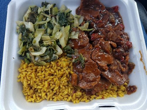 Vegan Peppa Steak! at Vegetarian Delight in Miramar