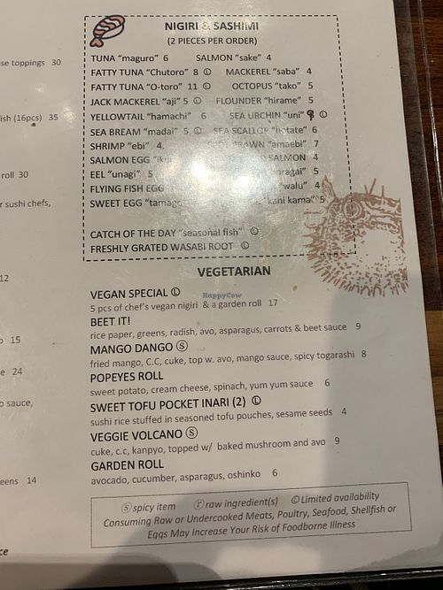 Vegetarian Menu Options  at Jade in Orlando