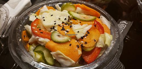 Kimchi (tasty but maybe too much sugar) at Atza Sushi Bar in Rosh Pina