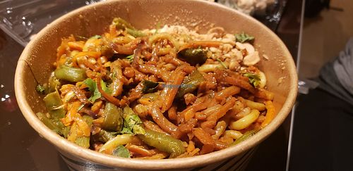 Cocunut Curry Noodles (Delicious but heavy and too easy to eat) at Atza Sushi Bar in Rosh Pina