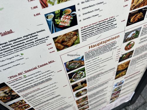 menu  at Pho 45 in Erfurt