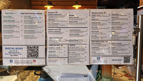 Menu at Pizzeria Magaddino in Fort Lauderdale