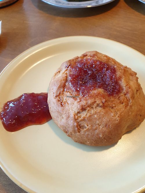 strawberry scone with homemade jam at Ganve Ganve - 건비건비 in Gyeonggi-do