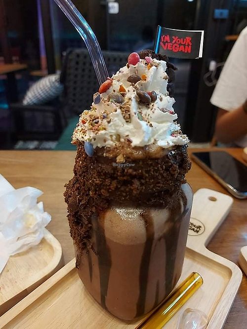 Choc milkshake at I'm Your Vegan in Chiang Mai
