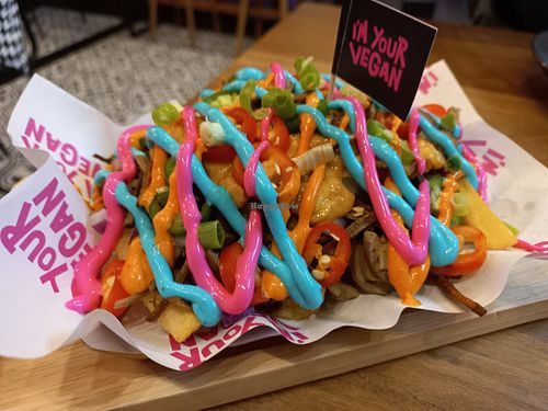 Loaded fries at I'm Your Vegan in Chiang Mai