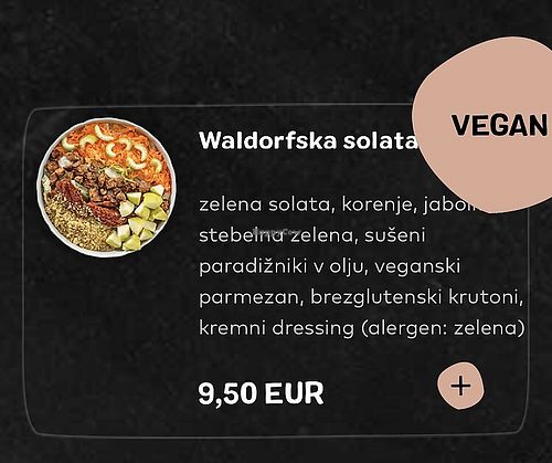 vegan salad at Dobra Vila in Ljubljana