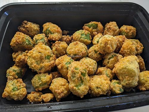Fried okra at Kales Kitchen  in Houston