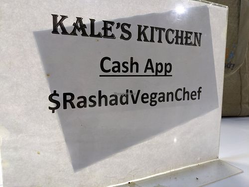 Cash app at Kales Kitchen  in Houston