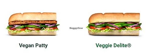 vegan options at Subway in The Hague