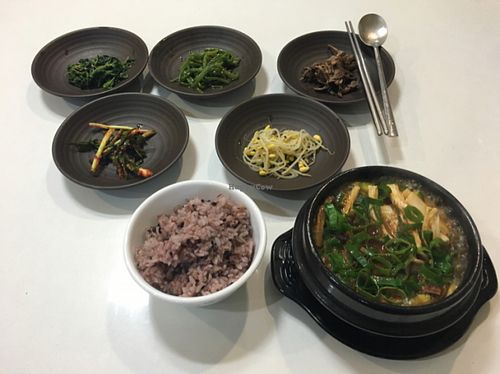 Soy Protein Stew at Loving Hut in Andong