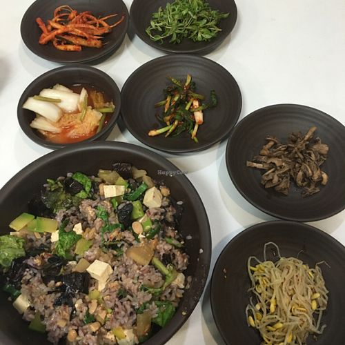 Bibimbap at Loving Hut in Andong
