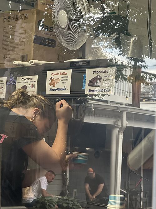 Labeled vegan  at Port Jefferson Ice Cream Cafe in Port Jefferson