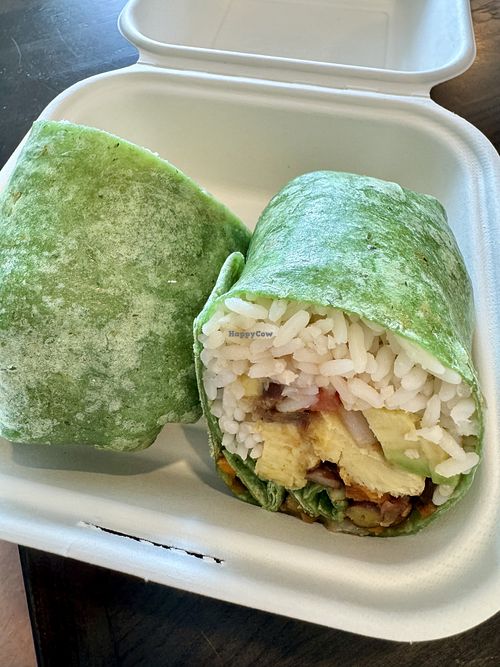 vanderbilt breakfast burrito   at Kaffeology in Newport