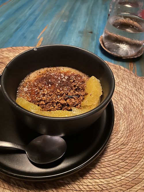 Crème brulée  at El Armadillo Mazunte in Mazunte