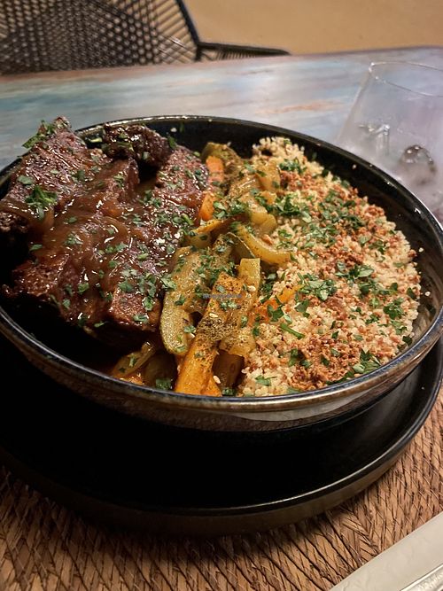 Orange Seitan  at El Armadillo Mazunte in Mazunte