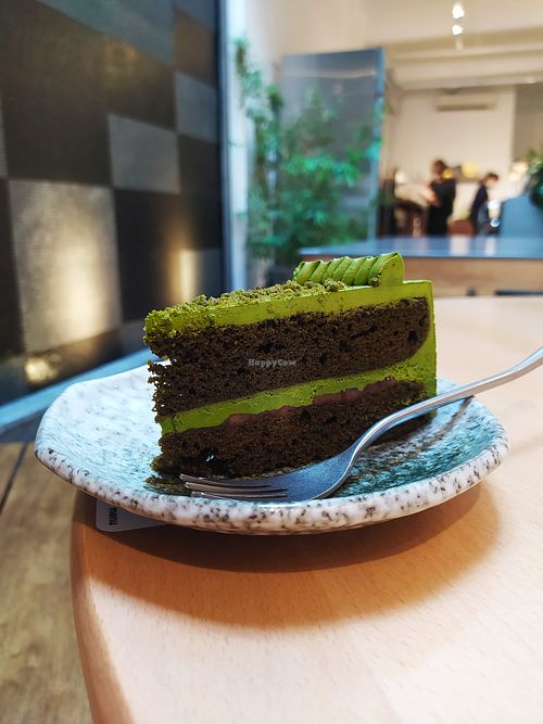 Vegan Matcha Cake at Hvala - Craig Rd in Central Singapore