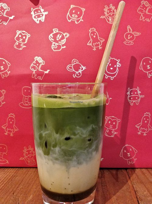 Matcha Hojicha Latte at Hvala - Craig Rd in Central Singapore