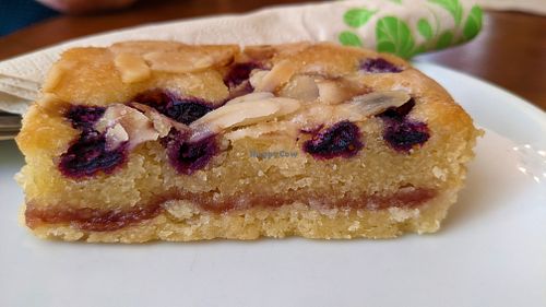 Blueberry Bakewell slice at Exchange Coffee Co in Clitheroe