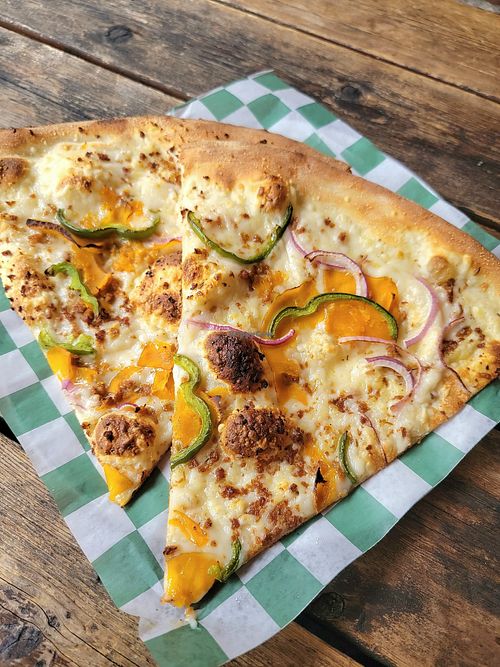 Sausage, Squash, Onion & Bell Pepper at The Hungry Sasquatch in Vancouver