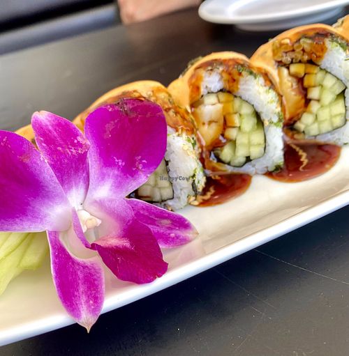 Shrimp Tempura Roll at Vegan Castle in Long Beach