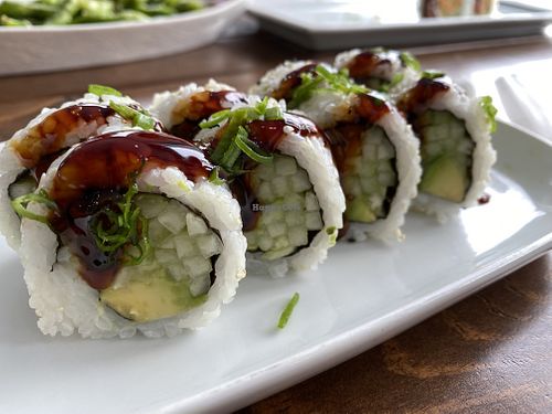 Cucumber Avocado Roll  at Vegan Castle in Long Beach