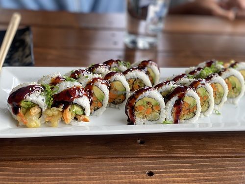 Vegetable Tempura Roll  at Vegan Castle in Long Beach