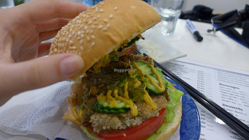 veggie burger at Loving Hut - Songde Rd in Taipei