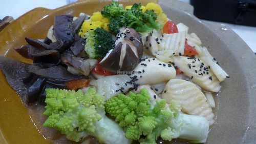 Delicious mixed vegetables! at Loving Hut - Songde Rd in Taipei