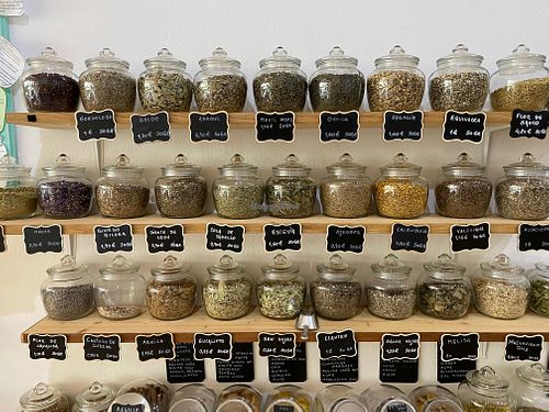 Herbs/flowers/teas at Antigua Simbolica in Ibiza
