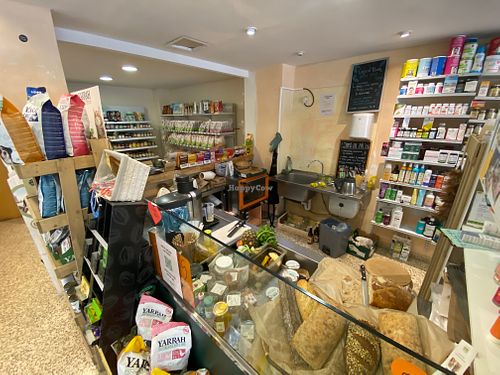 Juice & sandwich bar. at Biorganic Santa Eulalia in Ibiza