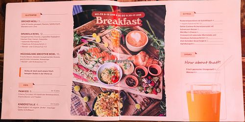 Menu page at Froindlichst at Froindlichst in Berlin