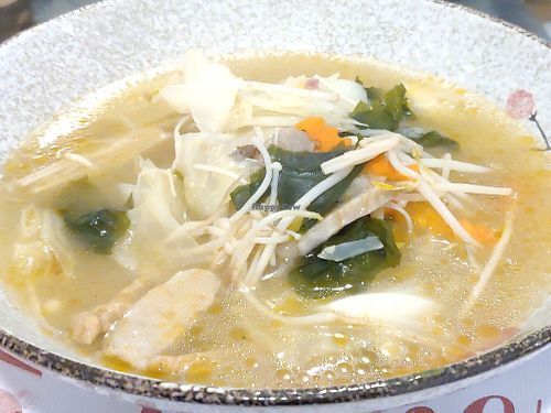 Miso noodle soup at Loving Hut 愛家好朋友素食屋 in Penghu