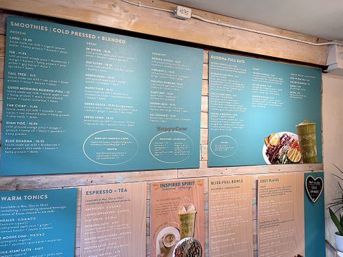 Great cafe menu! at Buddha-Full - Lonsdale in North Vancouver