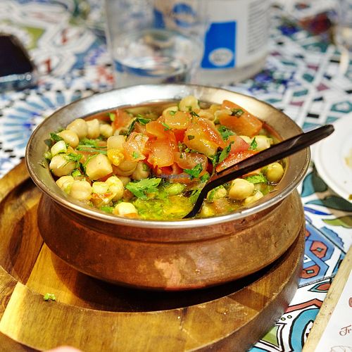 Chickpea salad at Taza in Town in Edinburgh