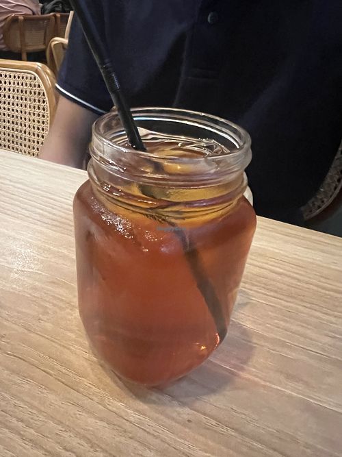 Teh o ice  at Nature Vegetarian Restaurant 大自然美蔬食馆 in Batam