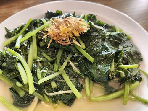 sweet potatoes leaves at Nature Vegetarian Restaurant 大自然美蔬食馆 in Batam