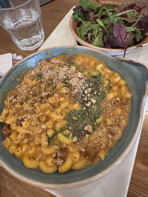 Mac cheese   at Hendersons in Edinburgh