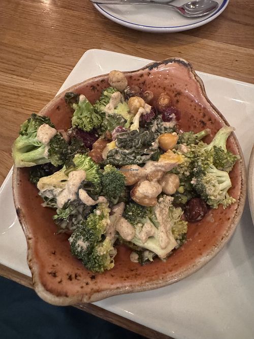 Broccoli salad   at Hendersons in Edinburgh
