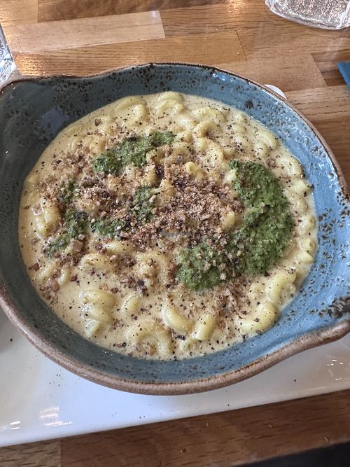 Mac cheese   at Hendersons in Edinburgh