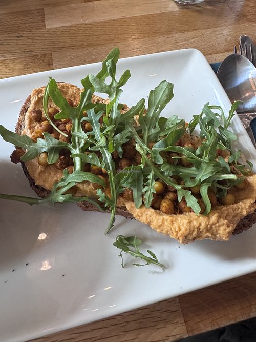 Hummus sandwich   at Hendersons in Edinburgh