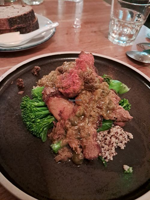 Lion's mane mushroom main course at Hendersons in Edinburgh