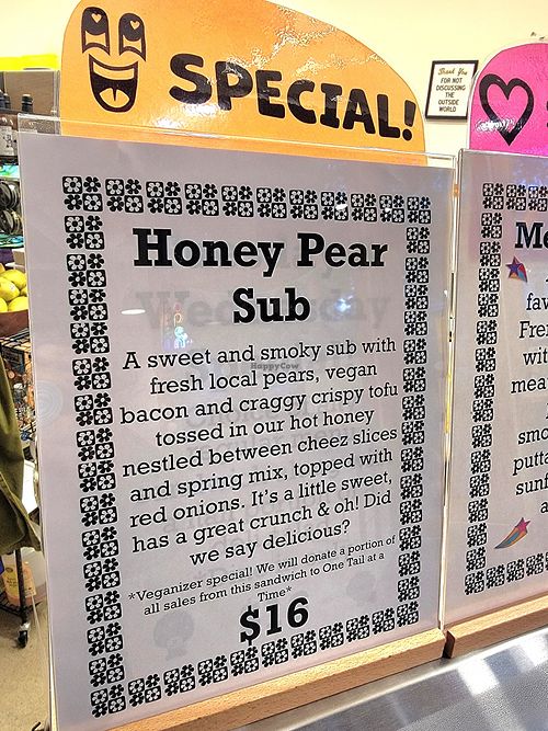 Honey Pear Special at Rad Magic Subs in Portland
