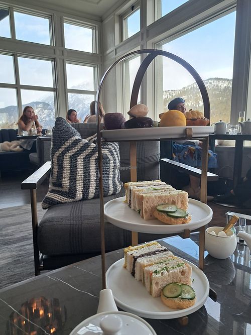 Afternoon tea tower for two at Fairmont Banff Springs in Banff