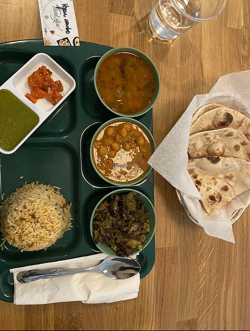 Vegan combo meal  at Tulsi Indian Eatery in Northridge