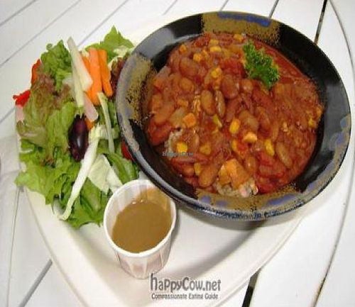 vegetarian chili at Cafe Ono in Volcano