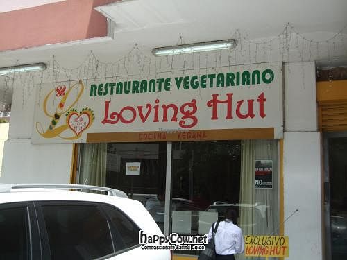 Outside the Loving Hut at Loving Hut in Panama City