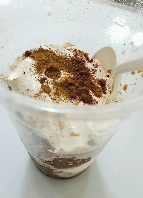 tiramisu at Loving Hut in Panama City